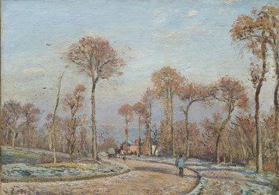 Die Straße nach Versailles von Camille Jacob Pissarro